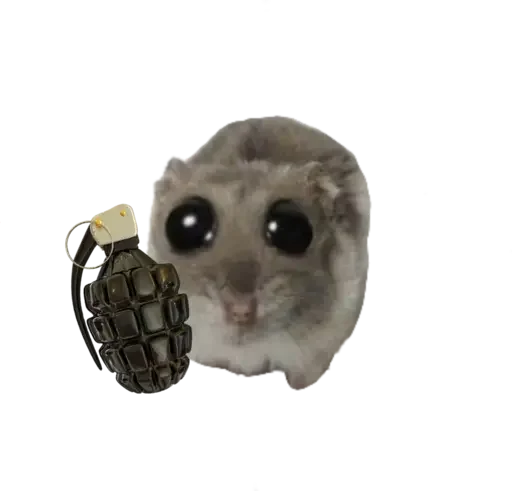 Sticker from the "sad hamster" sticker pack