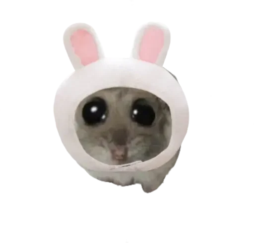 Sticker from the "sad hamster" sticker pack