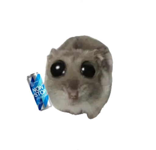 Sticker from the "sad hamster" sticker pack