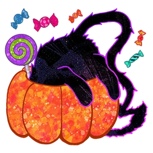 Sticker Halloween Space Cat 🎃