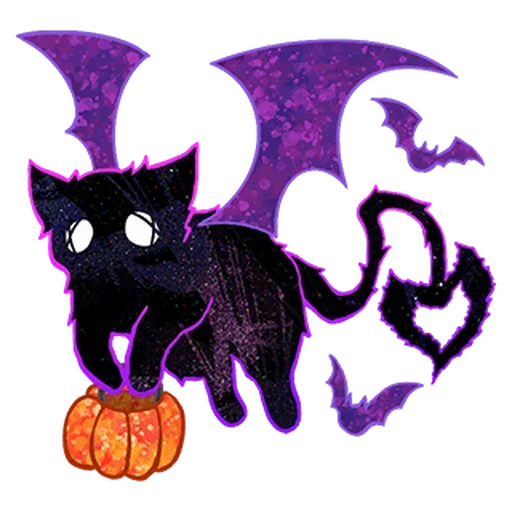 Sticker from the "Halloween Space Cat 🎃" sticker pack