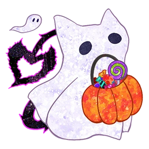 Sticker from the "Halloween Space Cat 🎃" sticker pack