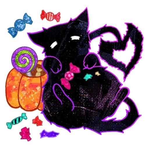 Sticker Halloween Space Cat 🎃