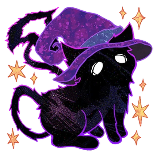 Sticker Halloween Space Cat 🎃