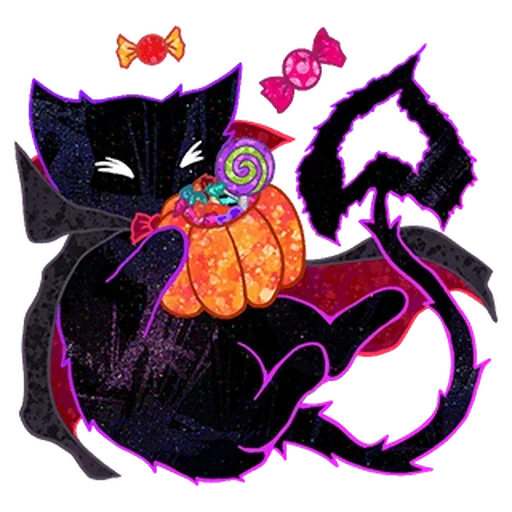 Sticker from the "Halloween Space Cat 🎃" sticker pack