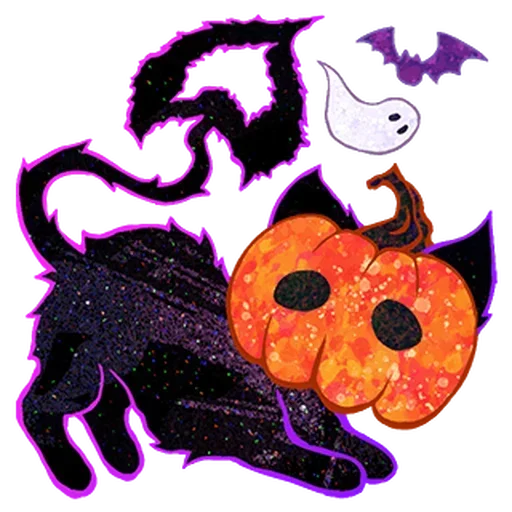 Sticker Halloween Space Cat 🎃