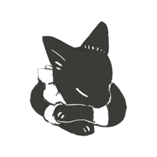 Sticker from the "Cat and Rabbit in Wonderland" sticker pack