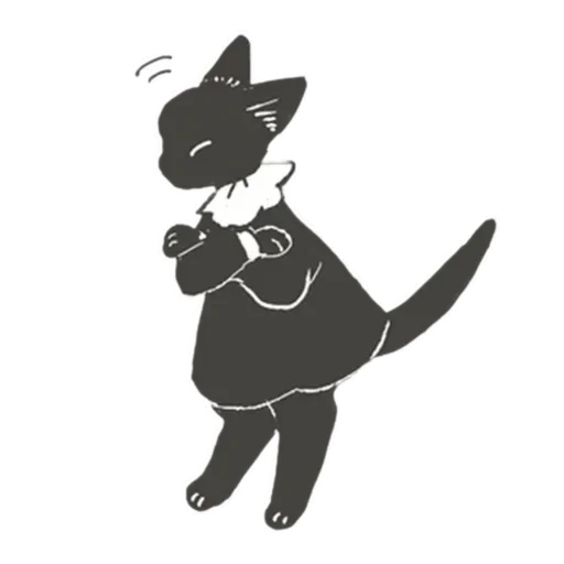 Sticker from the "Cat and Rabbit in Wonderland" sticker pack