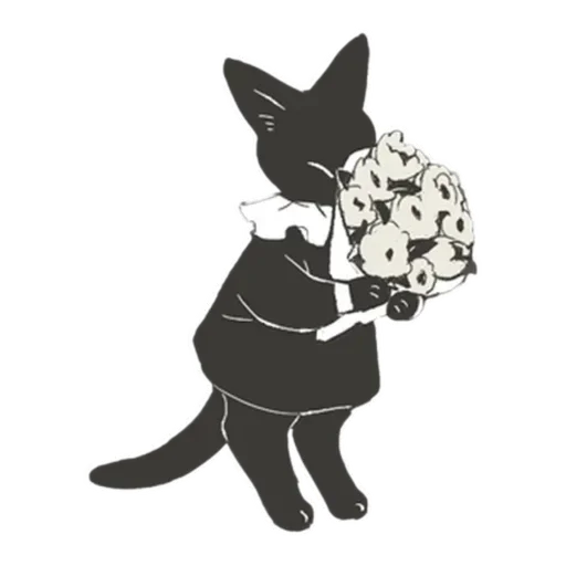 Sticker from the "Cat and Rabbit in Wonderland" sticker pack