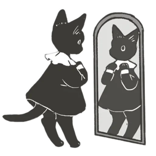 Sticker from the "Cat and Rabbit in Wonderland" sticker pack