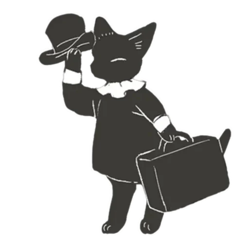 Sticker from the "Cat and Rabbit in Wonderland" sticker pack