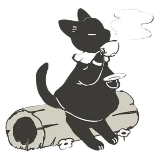 Sticker from the "Cat and Rabbit in Wonderland" sticker pack