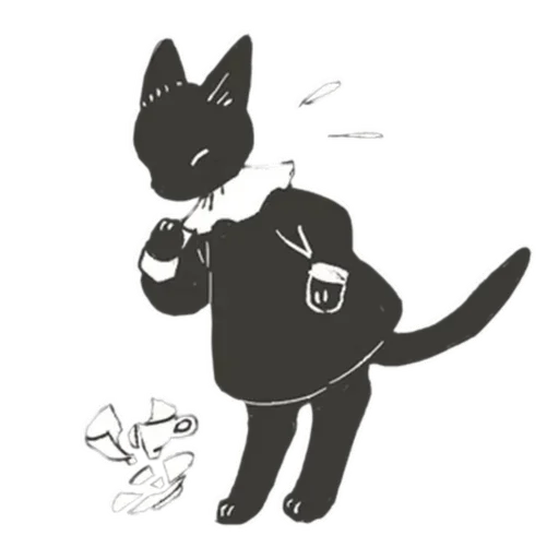 Sticker from the "Cat and Rabbit in Wonderland" sticker pack