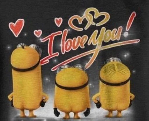 Sticker from the "minions_is_love" sticker pack