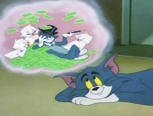 Стикер из набора "Tom And Jerry"