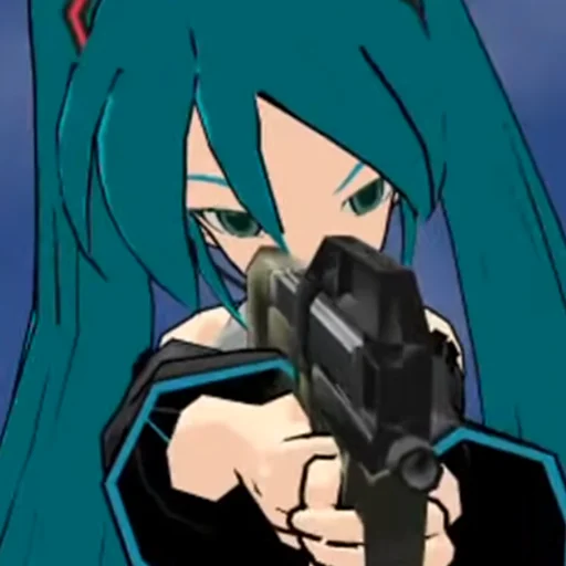 Sticker from the "Old MMD Miku" sticker pack