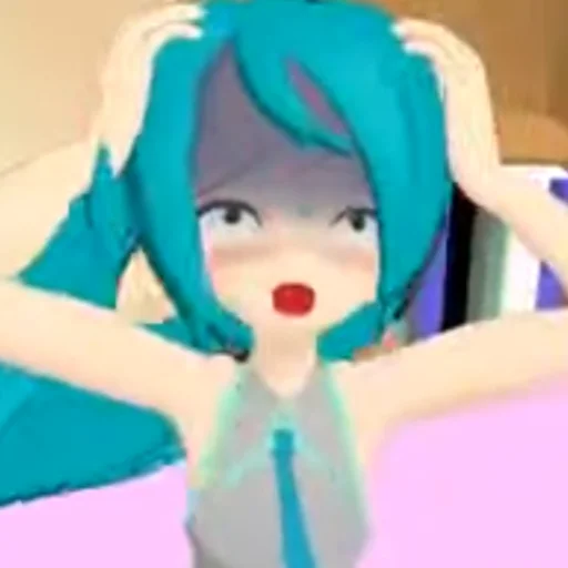 Стикер из набора "Old MMD Miku"