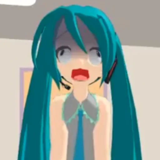 Стикер из набора "Old MMD Miku"