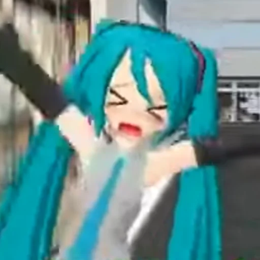 Стикер из набора "Old MMD Miku"