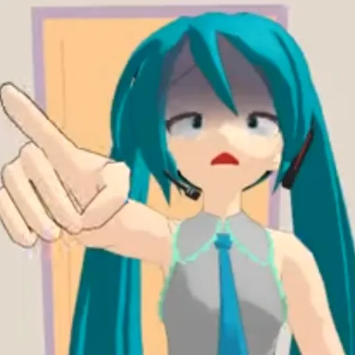 Стикер из набора "Old MMD Miku"