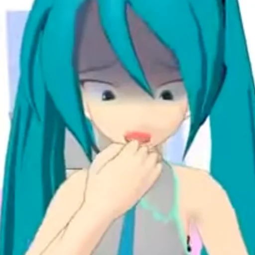 Sticker from the "Old MMD Miku" sticker pack