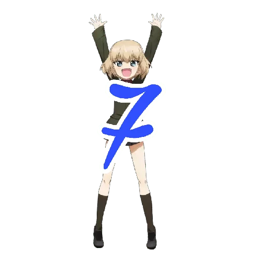 Sticker from the "Katyusha ("Girls und Panzer") part 7" sticker pack