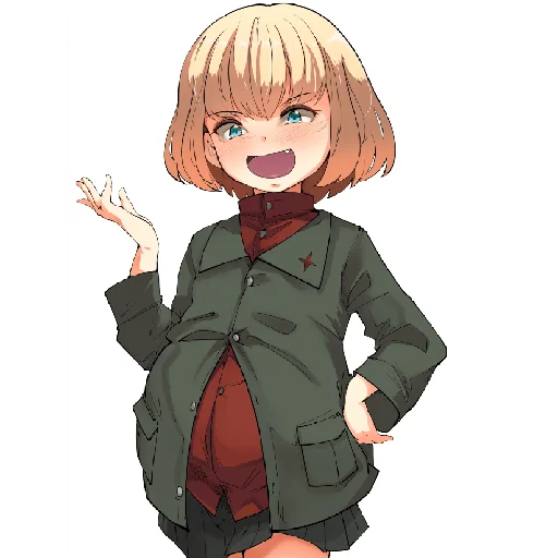 Sticker from the "Katyusha ("Girls und Panzer") part 7" sticker pack