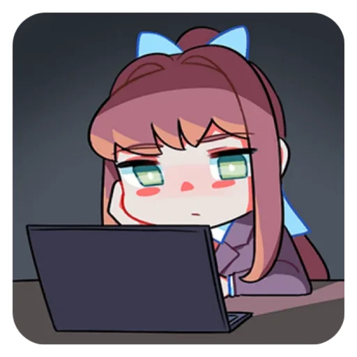 Sticker from the "Monika" sticker pack