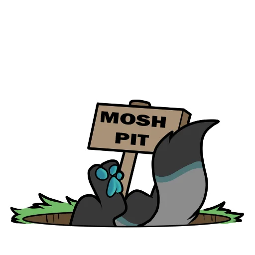 Sticker from the "Mosh" sticker pack