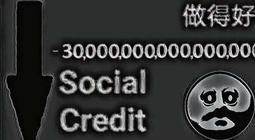 Стикер из набора "Social credit china"