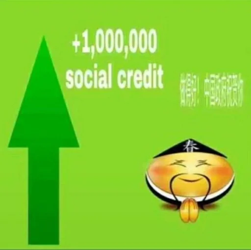 Стикер из набора "Social credit china"