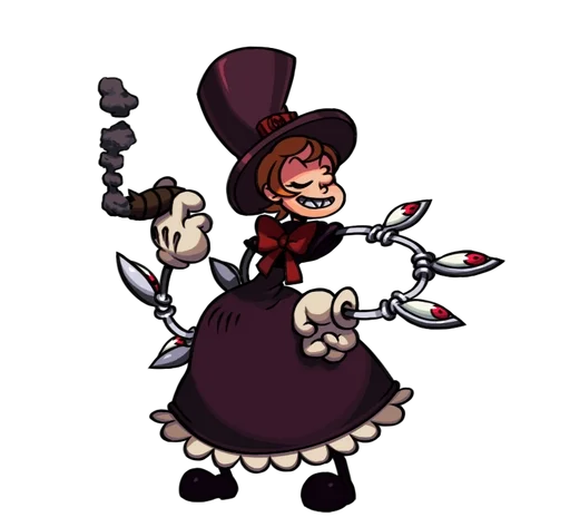 Sticker from the "Peacock, Skullgirls" sticker pack