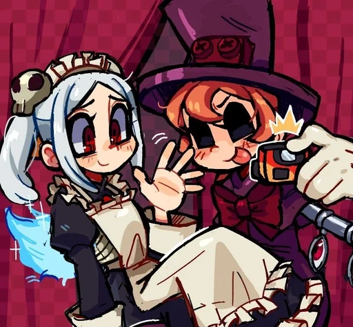 Sticker from the "Peacock, Skullgirls" sticker pack