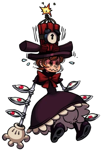 Sticker from the "Peacock, Skullgirls" sticker pack