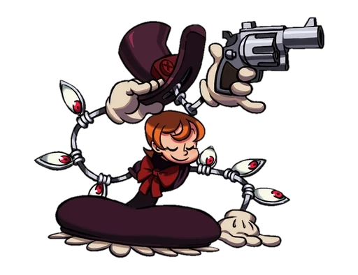 Sticker from the "Peacock, Skullgirls" sticker pack