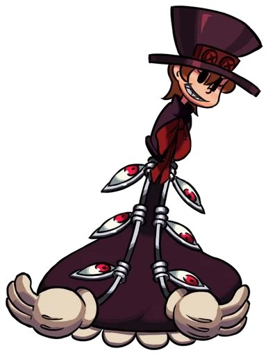 Sticker from the "Peacock, Skullgirls" sticker pack