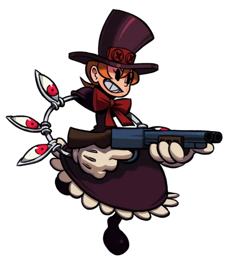 Sticker from the "Peacock, Skullgirls" sticker pack