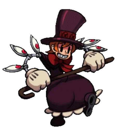 Sticker from the "Peacock, Skullgirls" sticker pack