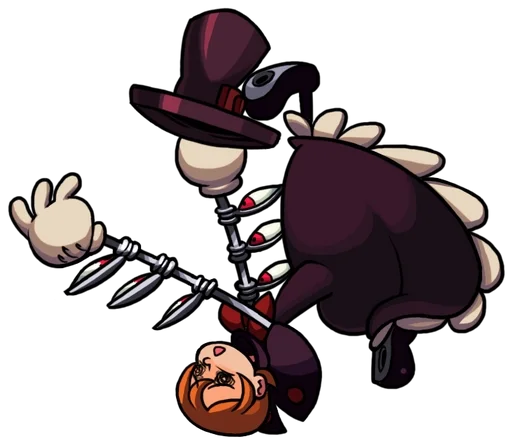 Sticker from the "Peacock, Skullgirls" sticker pack