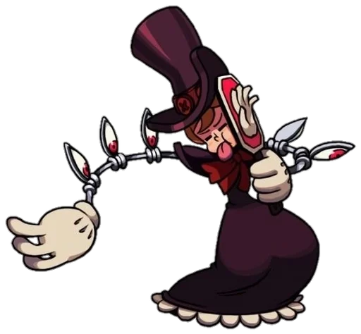 Sticker from the "Peacock, Skullgirls" sticker pack