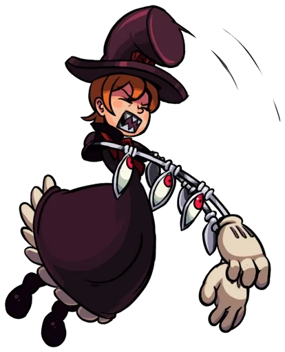 Sticker from the "Peacock, Skullgirls" sticker pack