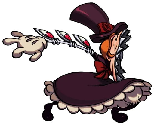 Sticker from the "Peacock, Skullgirls" sticker pack