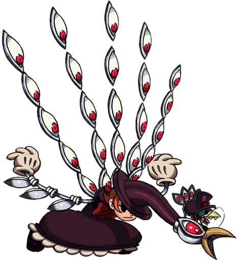 Sticker from the "Peacock, Skullgirls" sticker pack