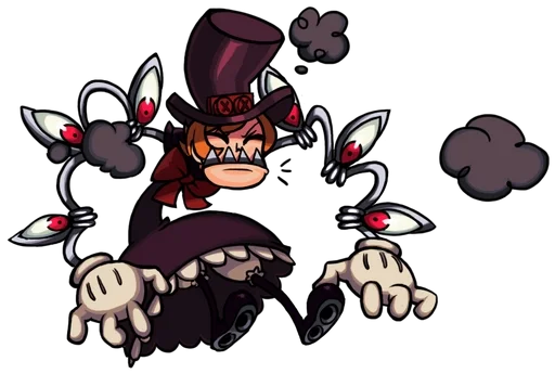 Sticker from the "Peacock, Skullgirls" sticker pack