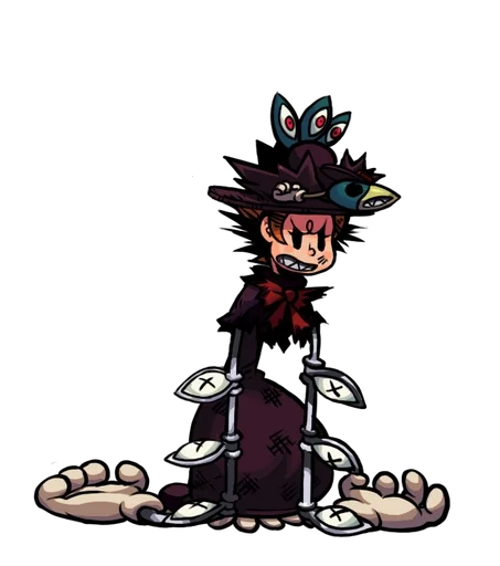 Sticker from the "Peacock, Skullgirls" sticker pack