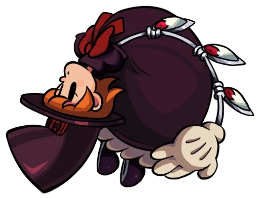 Sticker from the "Peacock, Skullgirls" sticker pack