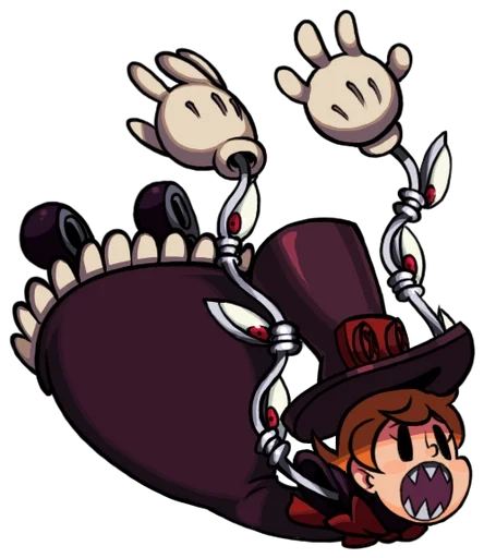 Sticker from the "Peacock, Skullgirls" sticker pack