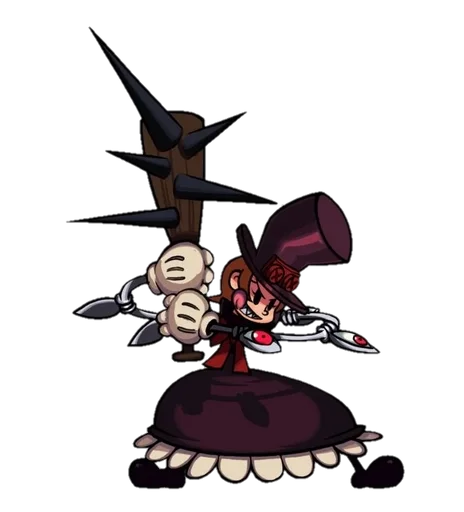 Sticker from the "Peacock, Skullgirls" sticker pack