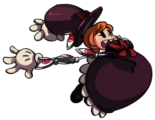 Sticker from the "Peacock, Skullgirls" sticker pack