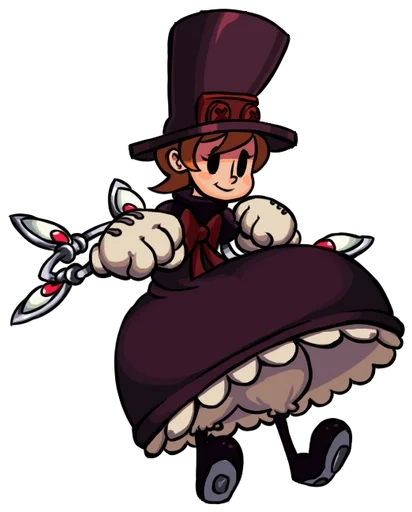 Sticker from the "Peacock, Skullgirls" sticker pack